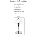 DecorBites™ Bauhaus Mushroom Table Lamp, Modern Acrylic LED Night Light