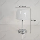 Bauhaus orange glass retro table lamp for bedroom chrome base