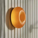 Bauhaus orange glass table lamp for bedroom donut desk light
