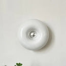 Bauhaus orange glass table lamp for bedroom donut desk light