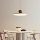 Bauhaus saucer chandelier green & red dining room pendant light