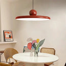 Bauhaus saucer chandelier green & red dining room pendant light