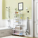 White 5 Tier Wooden Bookcase Tall Storage Organizer