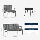 Stylish Four Piece Patio Furniture Set for Outdoor Comfort