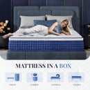 Blue Queen Hybrid Memory Foam Mattress Box CertipurUS