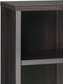 Tall Bookshelf Black Walnut Finish With Adjustable Shelves