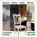 Two Unfinished Parawood Dining Chairs With X Back