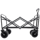 400lbs Collapsible Foldable Wagon Cart, Beach Wagon Utility Cart Utility Wagon Grocery Cart for Camping Shopping Sports Gardening Fishing