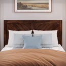 Rustic Solid Wood Headboard With USB Charging Station