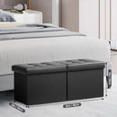Ottoman With Premium Black Storage 34 Inch Dimension