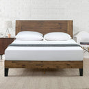 Queen Size Solid Wood Platform Bed Frame With Headboard