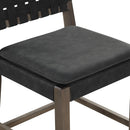 Cohen Mid Century Leather Bar Stool Counter Height
