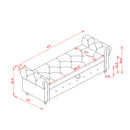 63' Bed Bench Beige Fabric