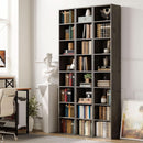 Tall Narrow 8 Tier Corner Bookshelf For Living Room
