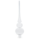 Double Ball Clear Glass Christmas Tree Topper 12.5 Inches
