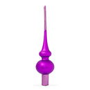 Solid Purple with Sparkling Top Glass Christmas Tree Topper 11 Inches
