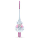 Dimensional Roses on Champagne Glass Christmas Tree Topper 11 Inches