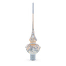 White Swirls on Champagne Glass Tree Topper