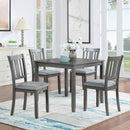 Wooden Dining Square Table, Kitchen Table for Small Space, 4 Person Dining Table, Gray ONLY THE TABLE