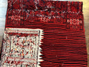 Persian Tribal Nomadic Saddle Cover Rug, Antique, Handmade, Wool, Red Ivory Black, Collectible, Shashavan