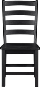 Black Dining Chairs Set Of 2 With Solid Wood Legs And Footrest