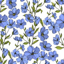 Voguish Little Blue Flowers Wallpaper Tasteful