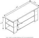 Jaya Espresso TV Stand For 50 Inch Screens Open Shelves