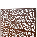 Outdoor & Indoor Privacy Screen Metal Privacy Screen 76' H×48' W, Freestanding Decorative Privacy Screen for Deck Balcony Patio, Rust Red Steel