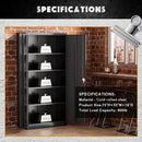 Black Locking Storage Cabinet With Shelves Heavy Duty