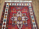 Antique Persian Heriz Karajeh Runner Rug, Red, Hand-Knotted, Wool, 3' 3" x 10' 11"