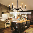 Six Light Black Industrial Farmhouse Chandelier Pendant