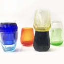 LINE COLORED GLASS GREEN - Set of 6