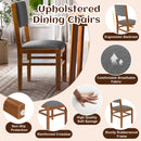 5PCs Rectangle Wooden Dining Table Set, Mid-Century Modern Kitchen Table and 4 Upholstered Chairs for Home, Saving Space