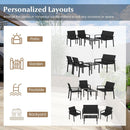 4 Piece Wicker Patio Conversation Set Black Coffee Table