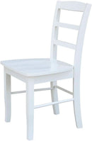 Madrid Ladderback Dining Chairs Set Of Two White Finish