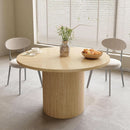 Round Dining Table For 4 47 Inch Modern Farmhouse Natural