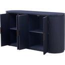 Vertical Striped Door Storage Cabinet with Metal Handles, Adjustable, Suitable for Study, Entryway and Living Room