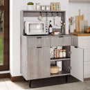 Grey Sideboard Cabinet With 2 Drawers For Dining Room