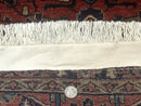 Small Red Persian Sarouk Rug 2.7 x 4.9, Floral, Antique