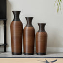 Desktop Vase, Brown Decorative Floor Vase, Classic and Neat Floor Vase, High Independent Flower Stand, Artificial Vine Vase, PVC Floor Vase, Home Decoration Flower Stand Set of 3 pieces
