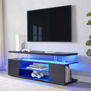 TV Stand for 65 Inch TV LED Gaming Entertainment Center Media Storage Console Table with Large Side Cabinet for Living Room(Black)