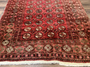 Antique Persian Turkoman Rug 5x6, Red