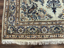 Light Green and Blue Persian Kashan Rug 7x10, Authentic Persian Carpet, Handmade, Wool