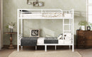 Metal Twin XL over Twin XL Bunk Bed for Teens and Adults,Space-Saving/Noise Reduced/No Box Spring Needed,White