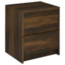 Westpark 2-drawer Nightstand LED Lights and USB Dark Pine