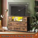 Bedroom Dresser TV Stand 55 Inch TV With Charging Station