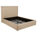 Lawson 54-inch Upholstered Queen Platform Bed Light Saddle