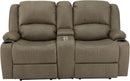67 Inch Putty Powered RV Wall Hugger Recliner Sofa