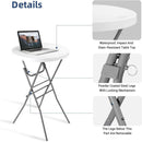White 28 Inches Folding Cocktail Table Removable Legs