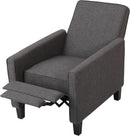 Emmie Fabric Recliner Set Of 2 In Smoke And Dark Brown